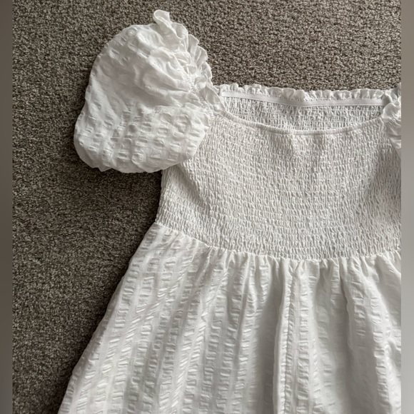 SHEIN WYWH Plus Square Neck Puff Sleeve Ruffle Hem Size: 1XL - Picture 6 of 6